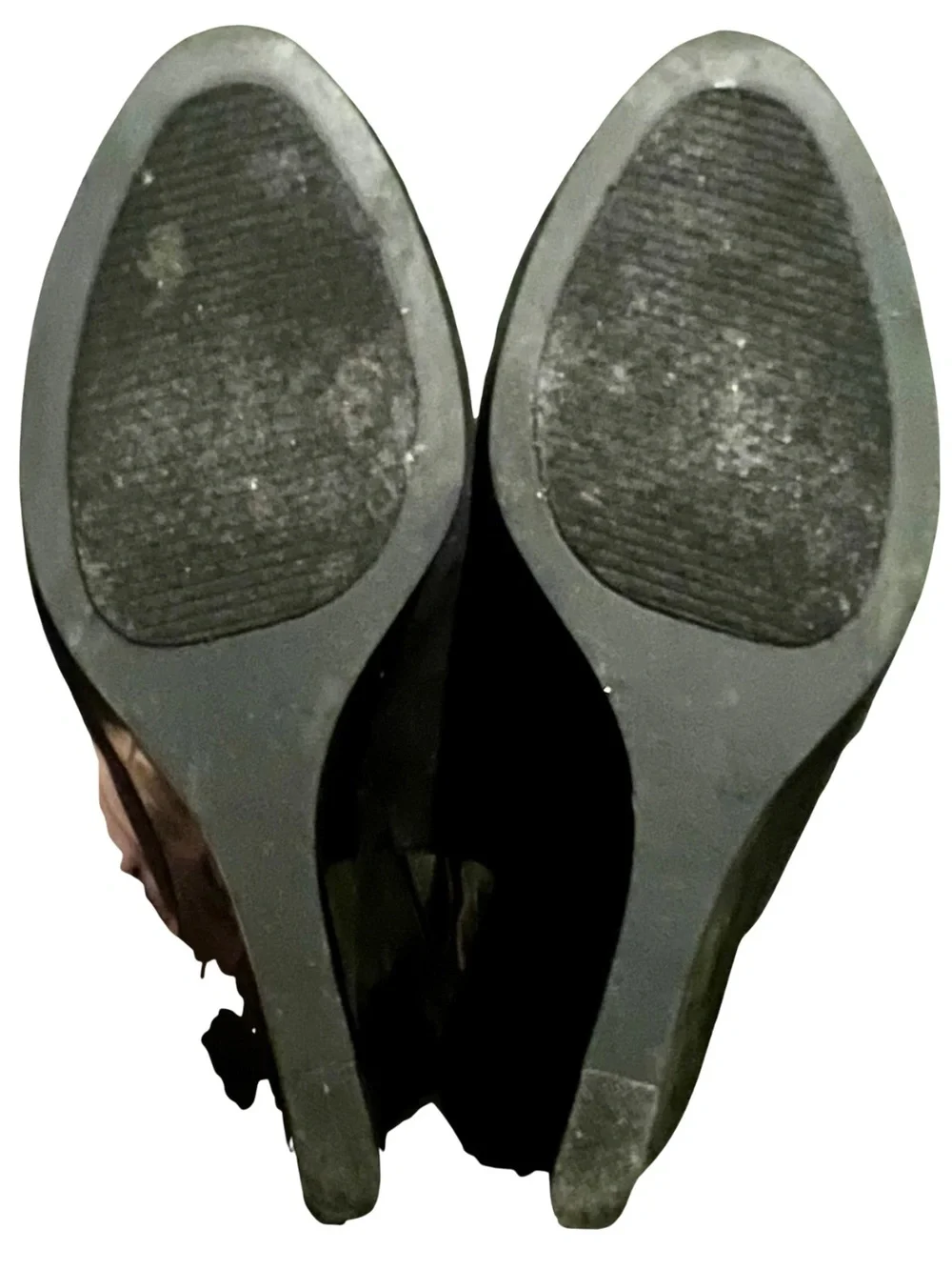 Impo Viola II Black Wedge Slingback Sandals w/ Checker Bow Size 9